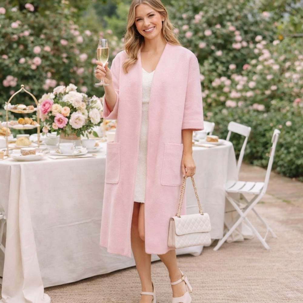 The Great Pink Duster Coat Short Sleeved Medium